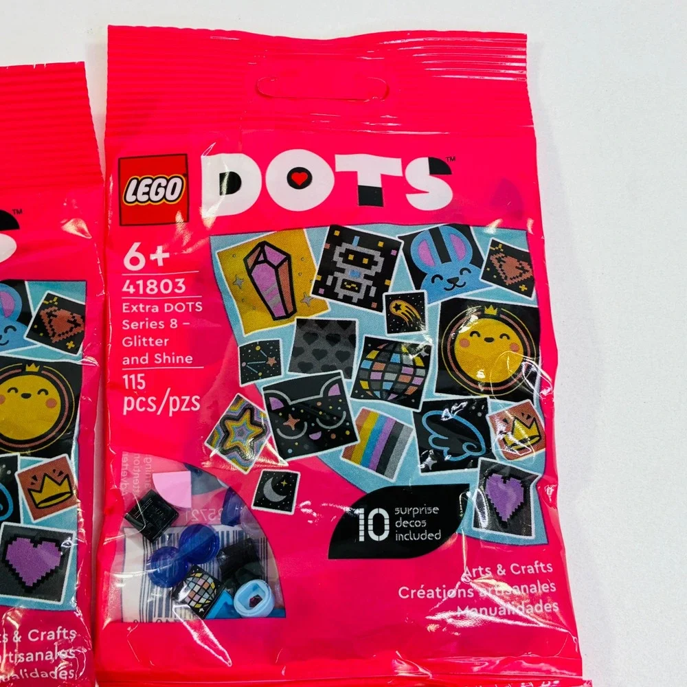 LEGO DOTS Love Birds Bracelet 41912 and 4 Extra DOTS Series 8 41803 Bundle 5pk